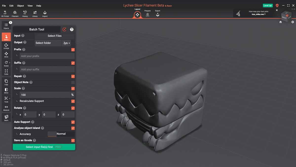 Batch Tool in Lychee Slicer